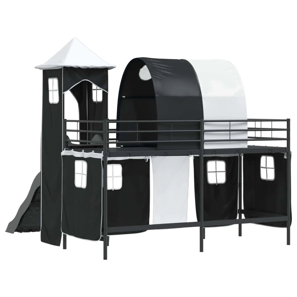 Struttura del letto loft per bambini Nero 100 x 190 cm Metallo 42020875