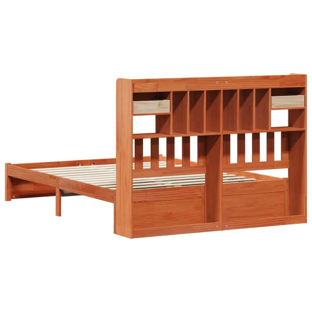 Libreria Struttura Letto con testiera Marrone Cera 200 x 150 cm 3422772