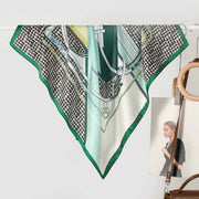 Nuova sciarpa da donna in seta stampata, stile coreano, sciarpa decorativa alla moda e versatile.