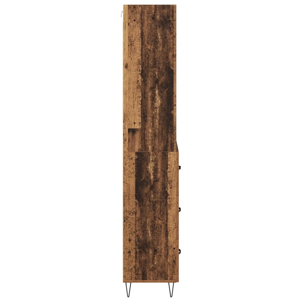 Credenza con cassetto 2 pz | Madia | Buffet da pranzo | Armadio da pranzo Legno vecchio Legno multistrato