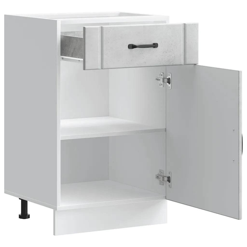 Pensile da cucina | Base da Cucina Lucca Grigio Cemento in Legno Multistrato