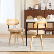 SEDIA Girevole 360° 43x50x77 cm in Chenille Khaki
