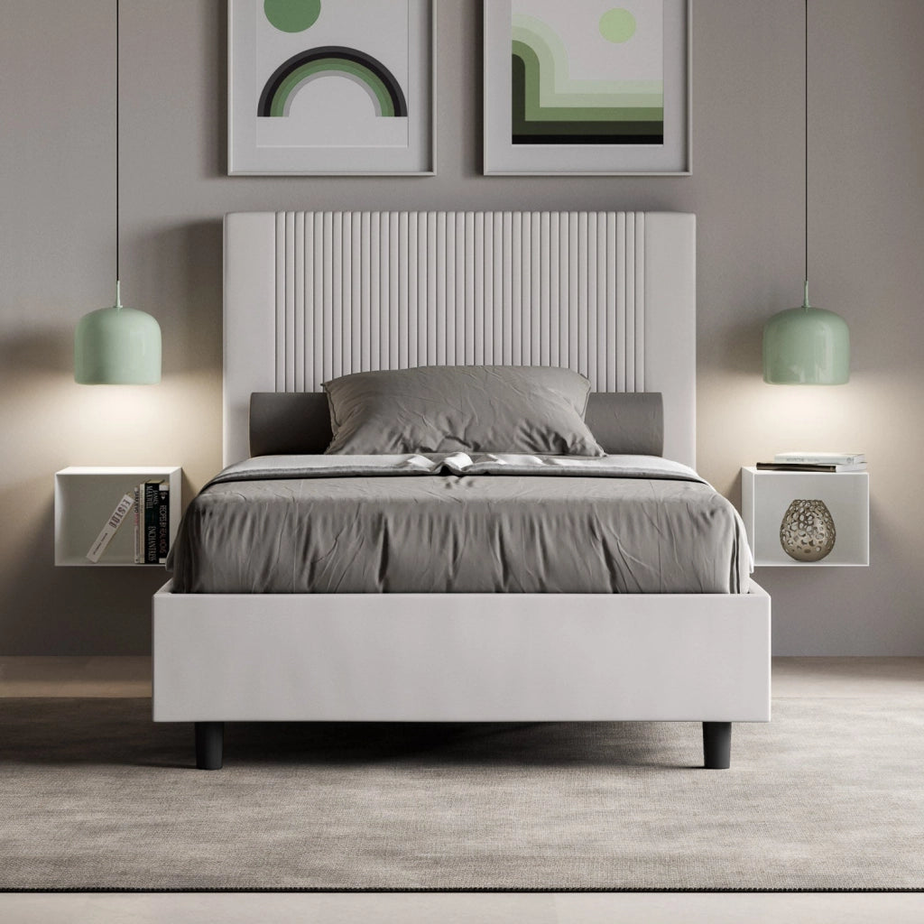 Letto Matrimoniale 160x200 cm Senza Rete Goya Bianco
