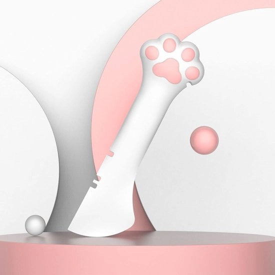 Opener per lattina per gatti - Materiale siliconico - Opener per lattine per gatti - Pulizia delle zampette - Lavaggio facile - Luminoso - Multifunzionale - Bliklepel per animali domestici - Estrazione del cibo dalla lattina - Bianco
