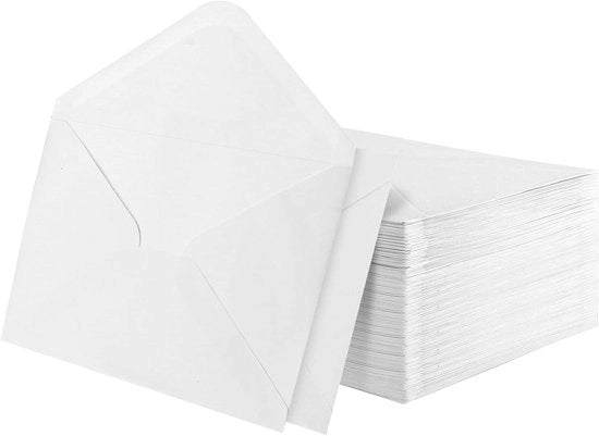 Enveloppe bianca 125 x 175 mm, 200 unità per cartoline personalizzate