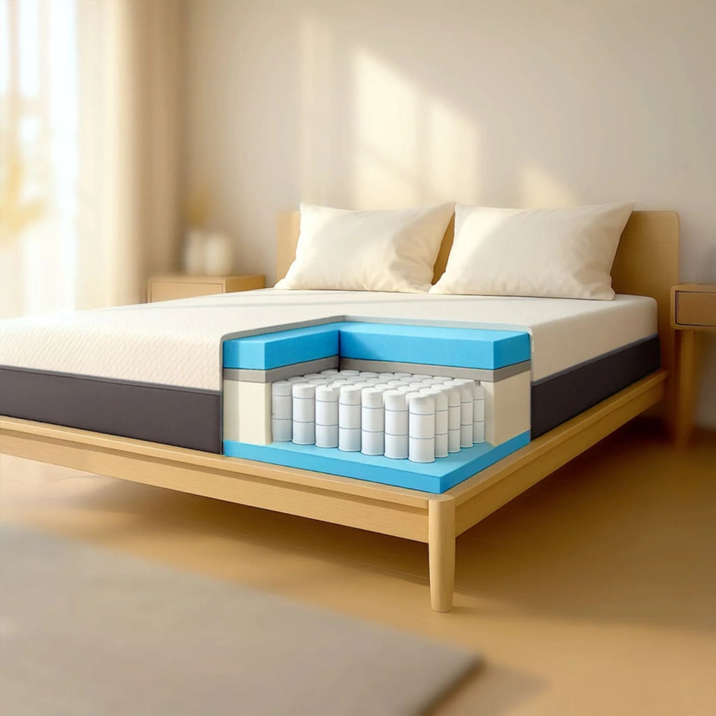 Materasso 180x200 Memory Foam e Waterfoam Alto 22 cm | Materasso Ortopedico e Anallergico | Sfoderabile e Traspirante