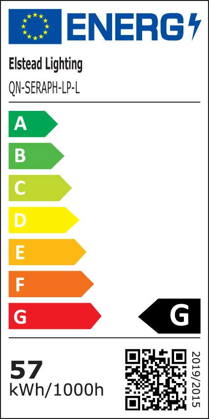 Lampada sospensione moderna nera LED 57W Seraph Quintiesse