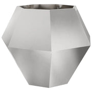 Fioriera rettangolare da esterno dal design moderno 100 x 100 x 80 cm in acciaio inossidabile argento 02_0053098
