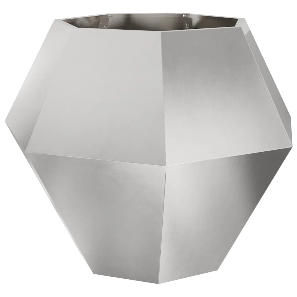 Fioriera rettangolare da esterno dal design moderno 100 x 100 x 80 cm in acciaio inossidabile argento 02_0053098