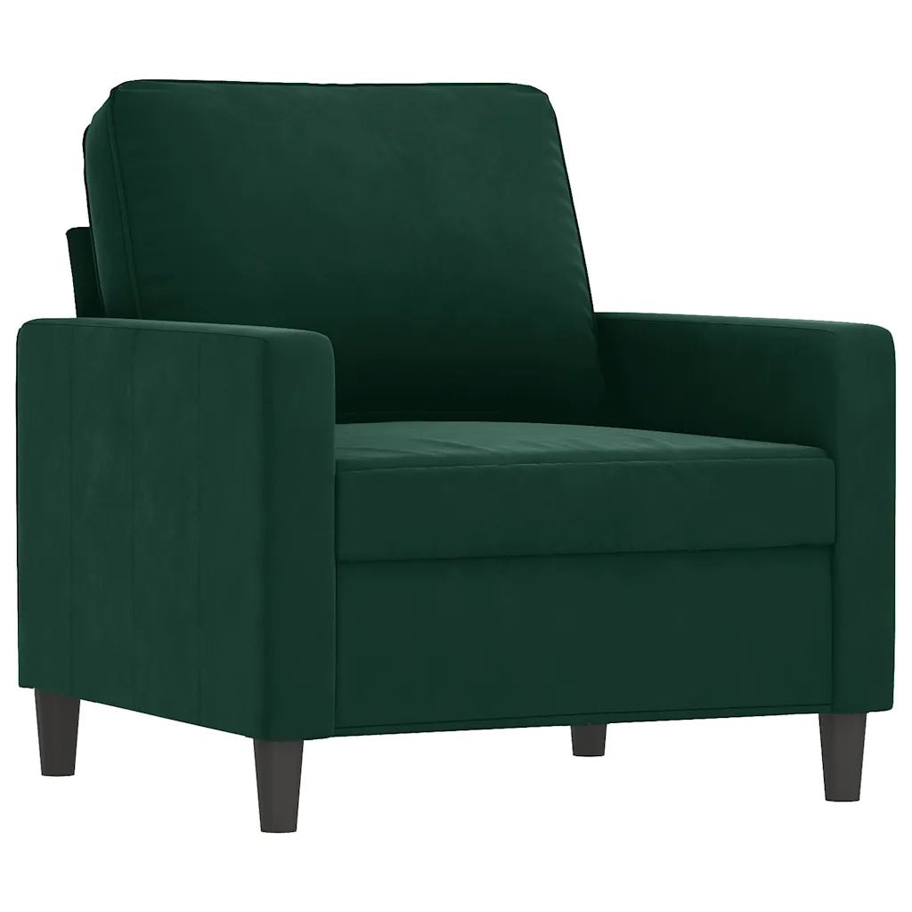 Poltrona Verde Scuro 60 cm Velluto 359181