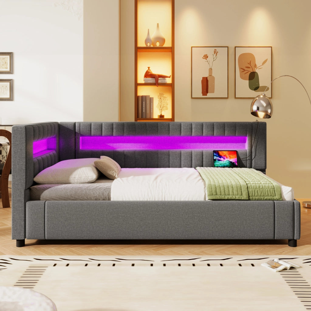 daybett lino grigio 90 x 200 cm