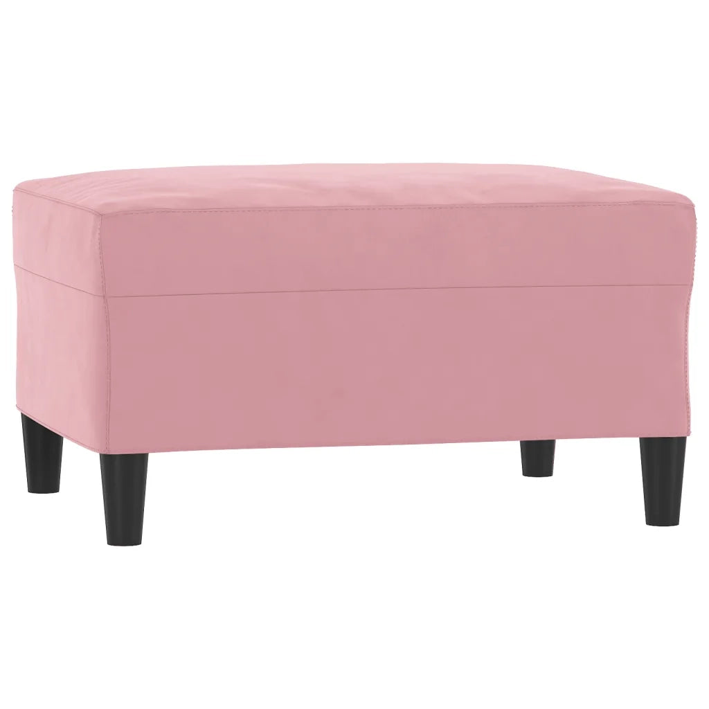 Set di Divani 3 pz con Cuscini rosa in Velluto