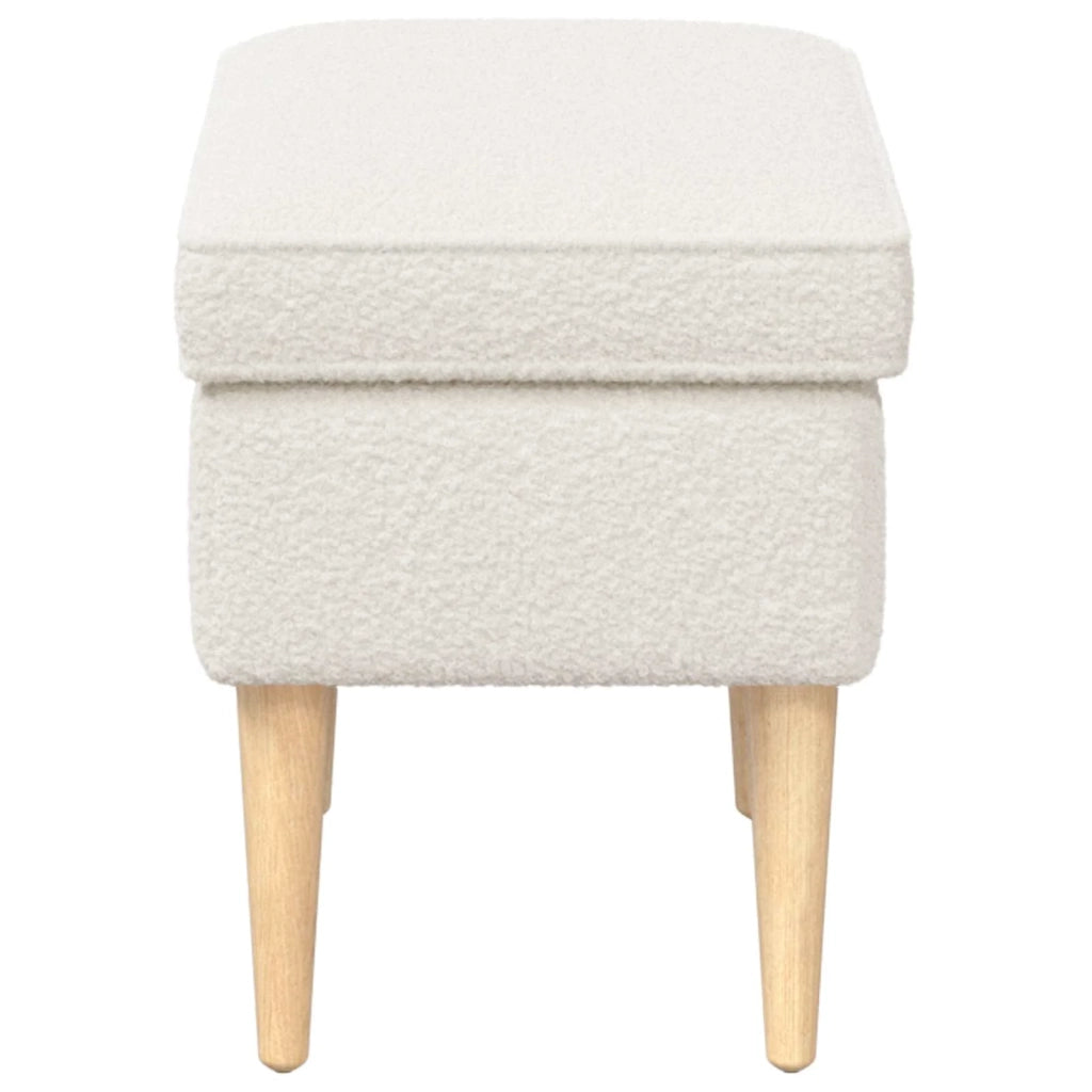 Poggiapiedi Crema 55 x 35 x 41 cm Bouclé 42029984