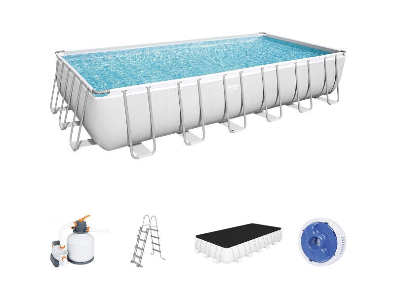 Piscina da Giardino rettangolare Bestway 56475 con struttura in acciaio