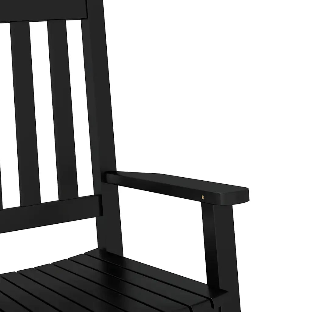 Sedie a Dondolo per Bambini 2 pz Nere Legno Massello di Pioppo CFW2229066