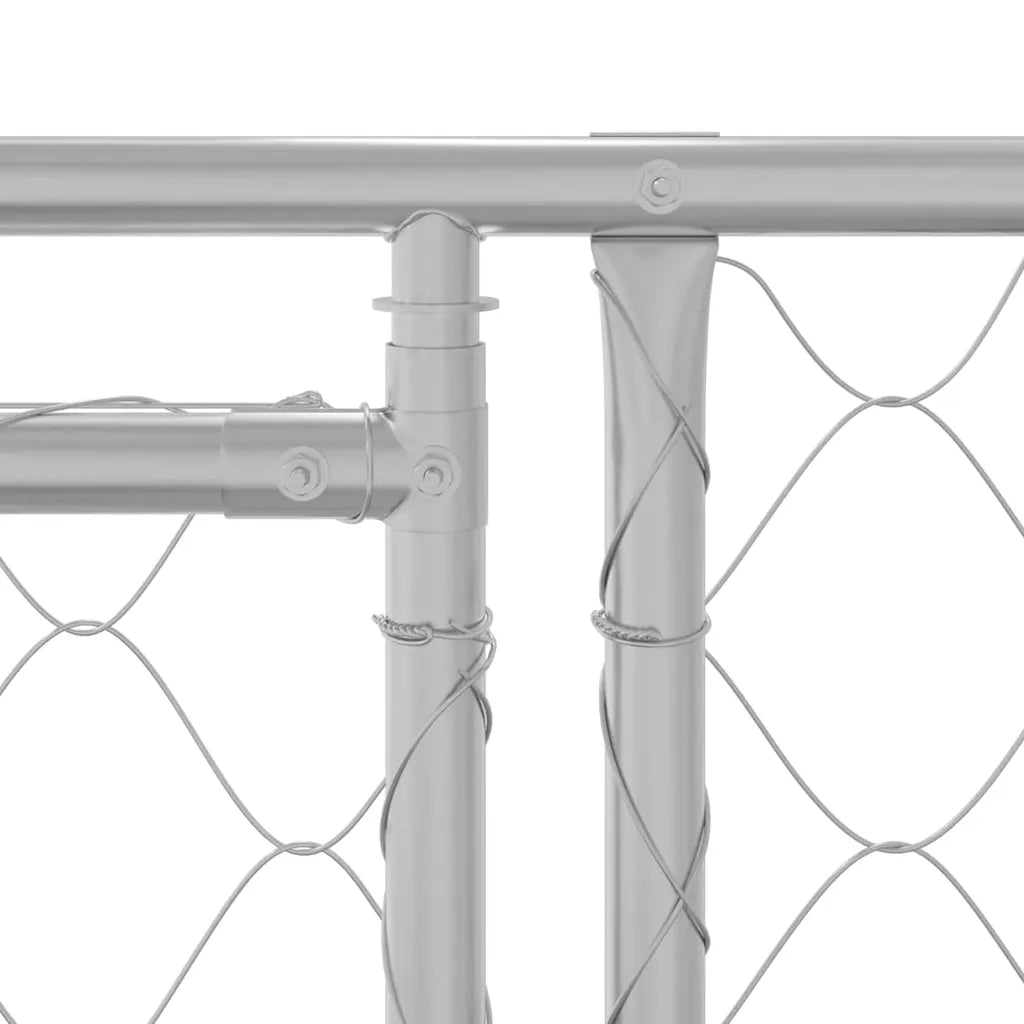 Gabbia per cani Argento 200 x 200 x 200 cm Acciaio zincato 42009134