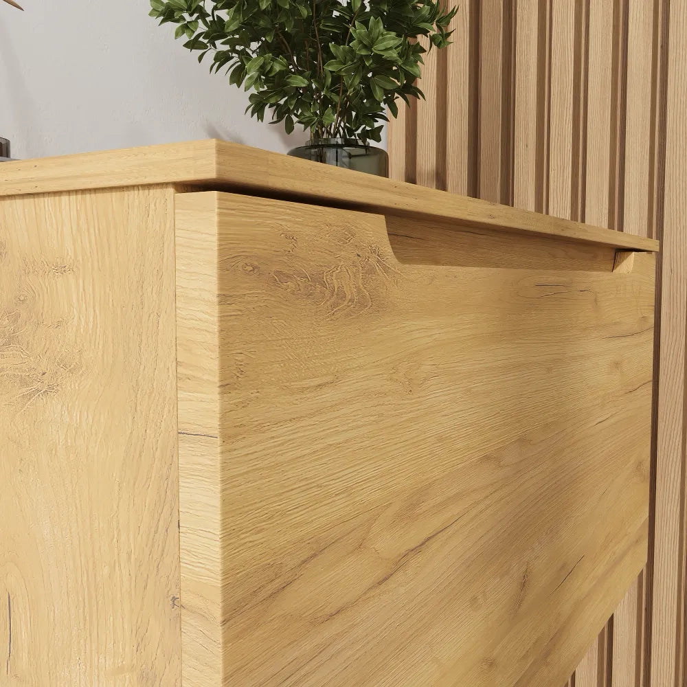 Cassettone scorrevole 60cm rovere chiaro chiusura soft-close | Bako