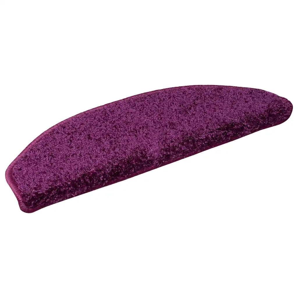 Tappetini per scale 30 pz 65x21x4 cm Viola Semicircolari Grandi