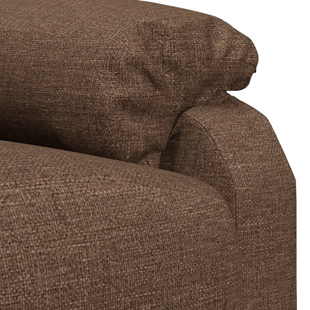 Poltrona Reclinabile in Tessuto Marrone 340179