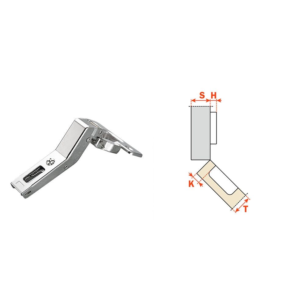 Cerniera per Mobili C2abm99 Collo 45° Angolo Positivo Salice C2ab 10 Pezzi