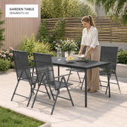 Garden Table Anthracite 165x80x72 Cm Steel Mesh