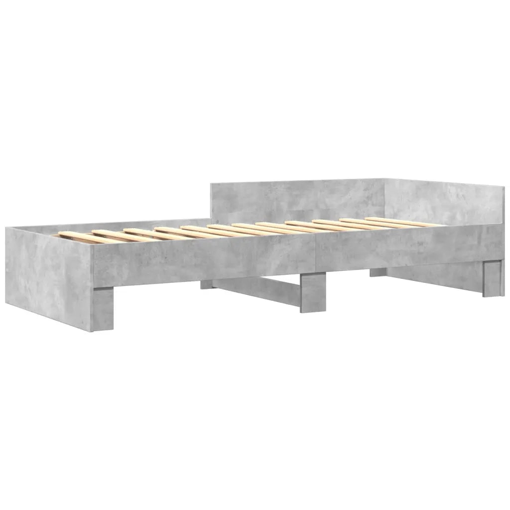 Giroletto-Struttura Letto Grigio Cemento 90x200 cm in Legno Multistrato 644801