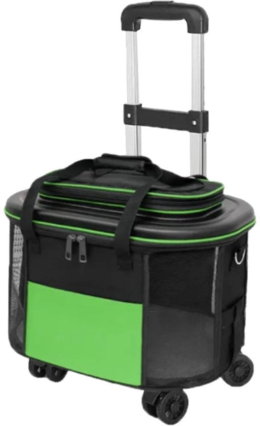 Porta Cane con Materiale Resistente - Carrello Portatile - Respira Facilmente - Ruote - Alta Capacità di Carico - Progettazione Comoda - Borsa per Animali