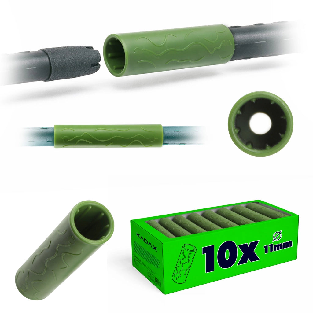Connettore dritto KADAX per pali da giardino da 11 mm, supporti in metallo, 10 pezzi