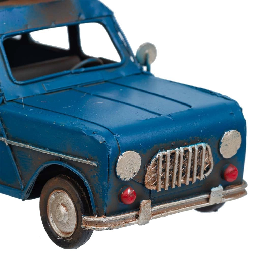 Auto in metallo blu 17x7,5x9,5h