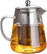 Tazza da tè in vetro con filtro in acciaio inossidabile rimovibile 750ml - Tazze da tè floreali e libere.