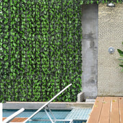Siepe artificiale frangivista 300x100 cm in tessuto verde per esterni