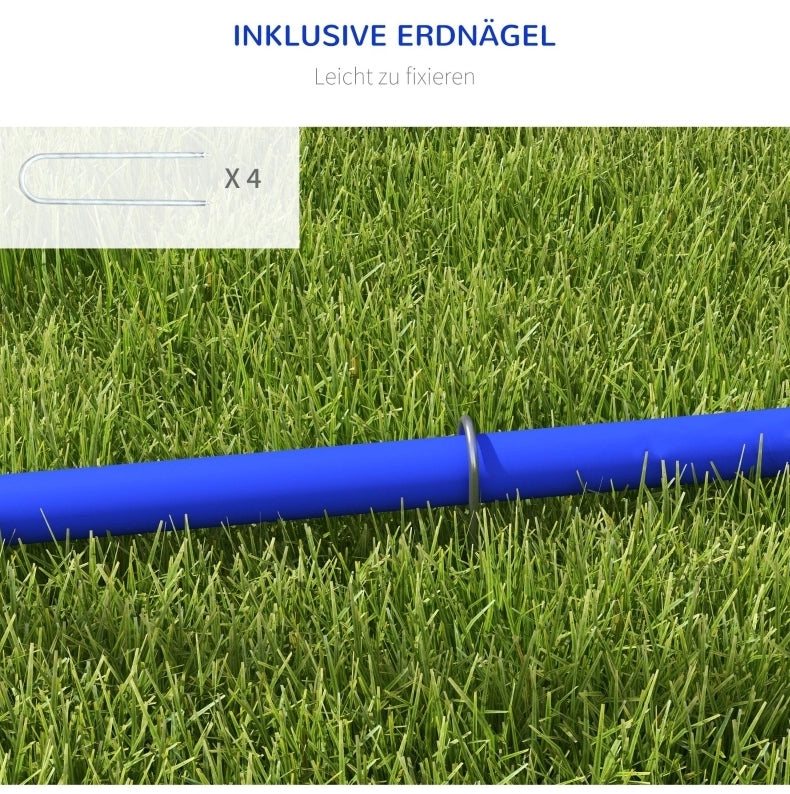 Set agility per cani con 4 archi e borsa, blu