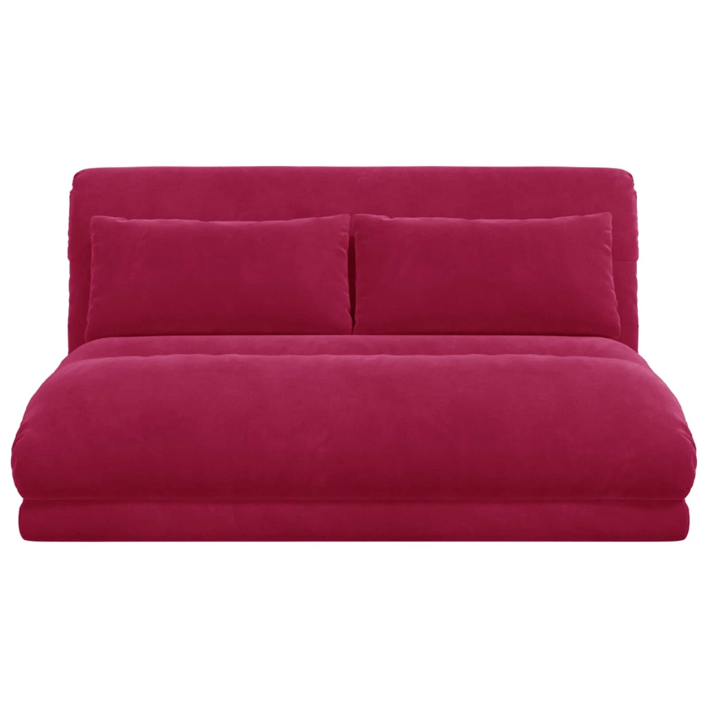 Sedia da Pavimento Rosso Vino 110 x 82 x 55 cm Velluto 42028214