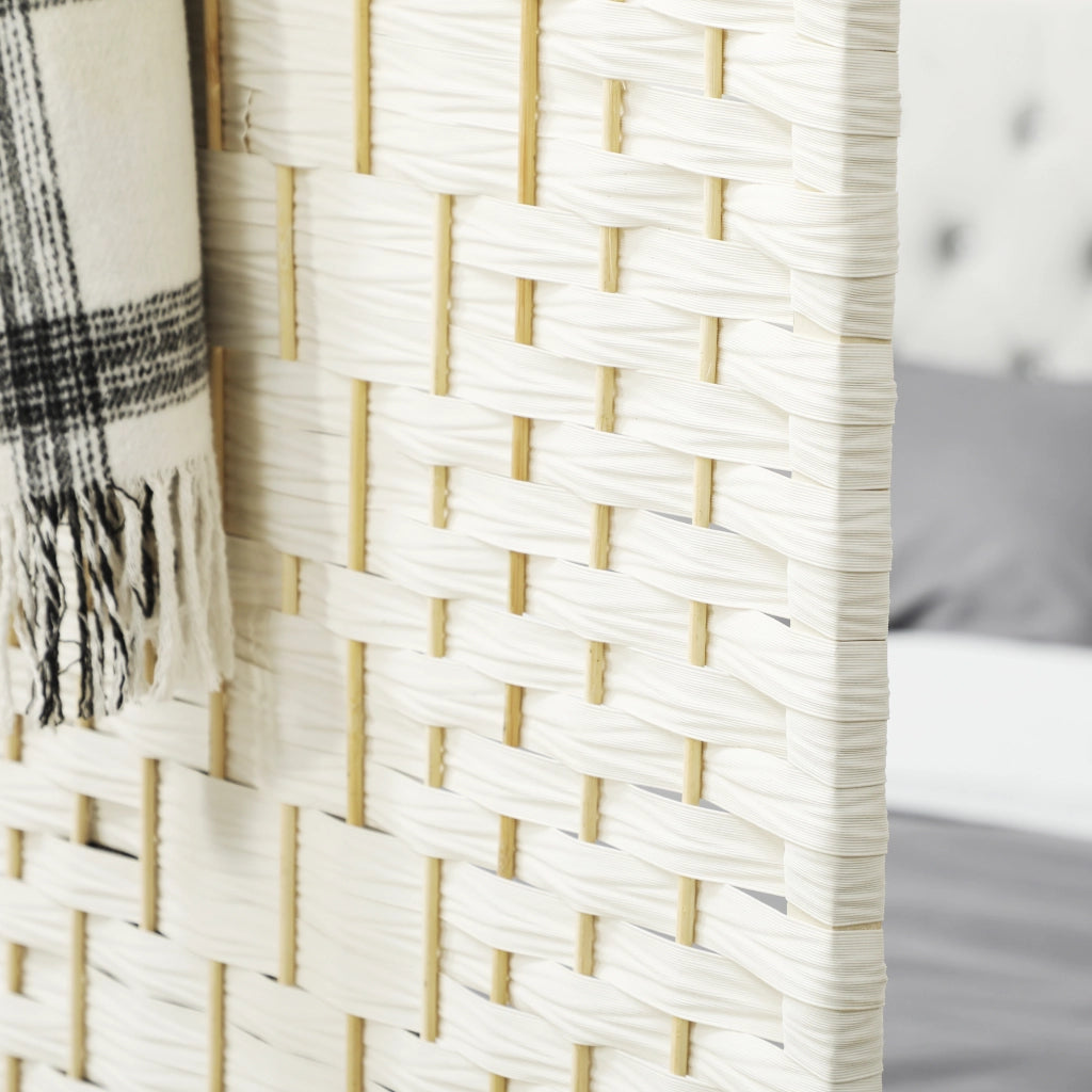 Paravento separatore 3 pannelli pieghevole ¨C Xylo ¨C legno bianco 135x180 cm