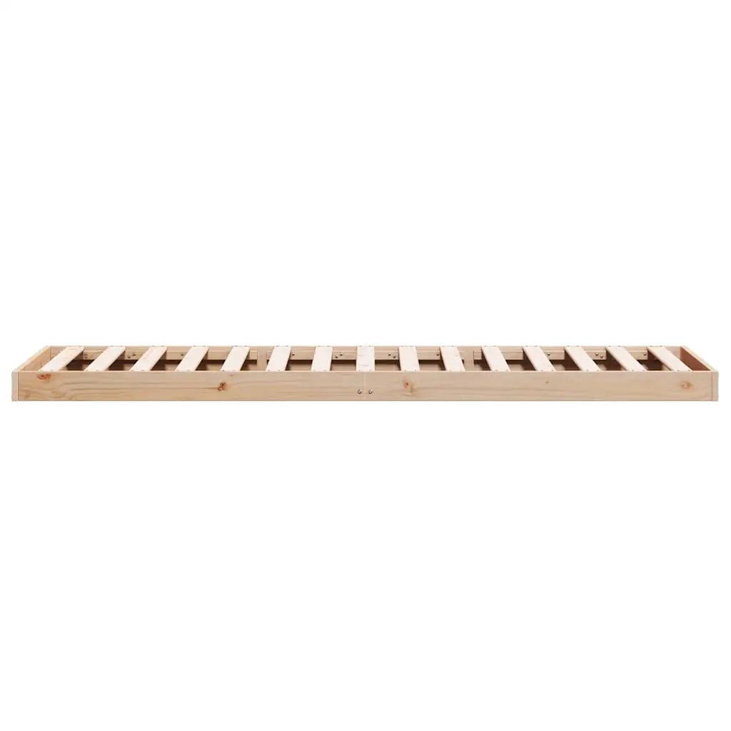 Letto singolo | Letto per adulti | Struttura letto a terra Naturale 100 x 220 cm Pino massello