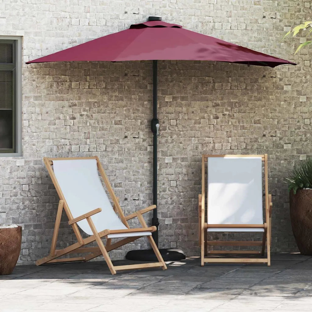 Ombrello da giardino Rosso Bordeaux 294 x 150 x 223 cm 42003263