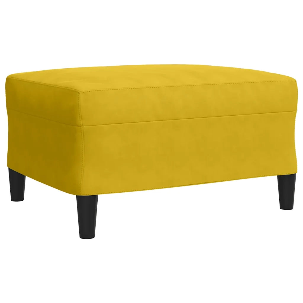 Set di Divani 3 pz con Cuscini giallo in Velluto