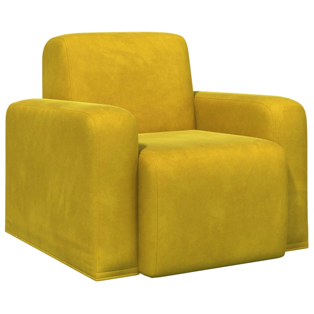 Poltrona-Divano Sedia Giallo Velluto 753909