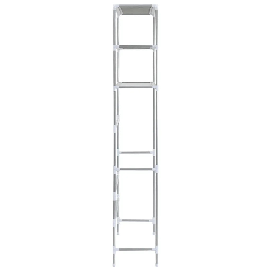 Scaffale per Lavatrice con 3 Ripiani Argento 69x28x169 cm 282465