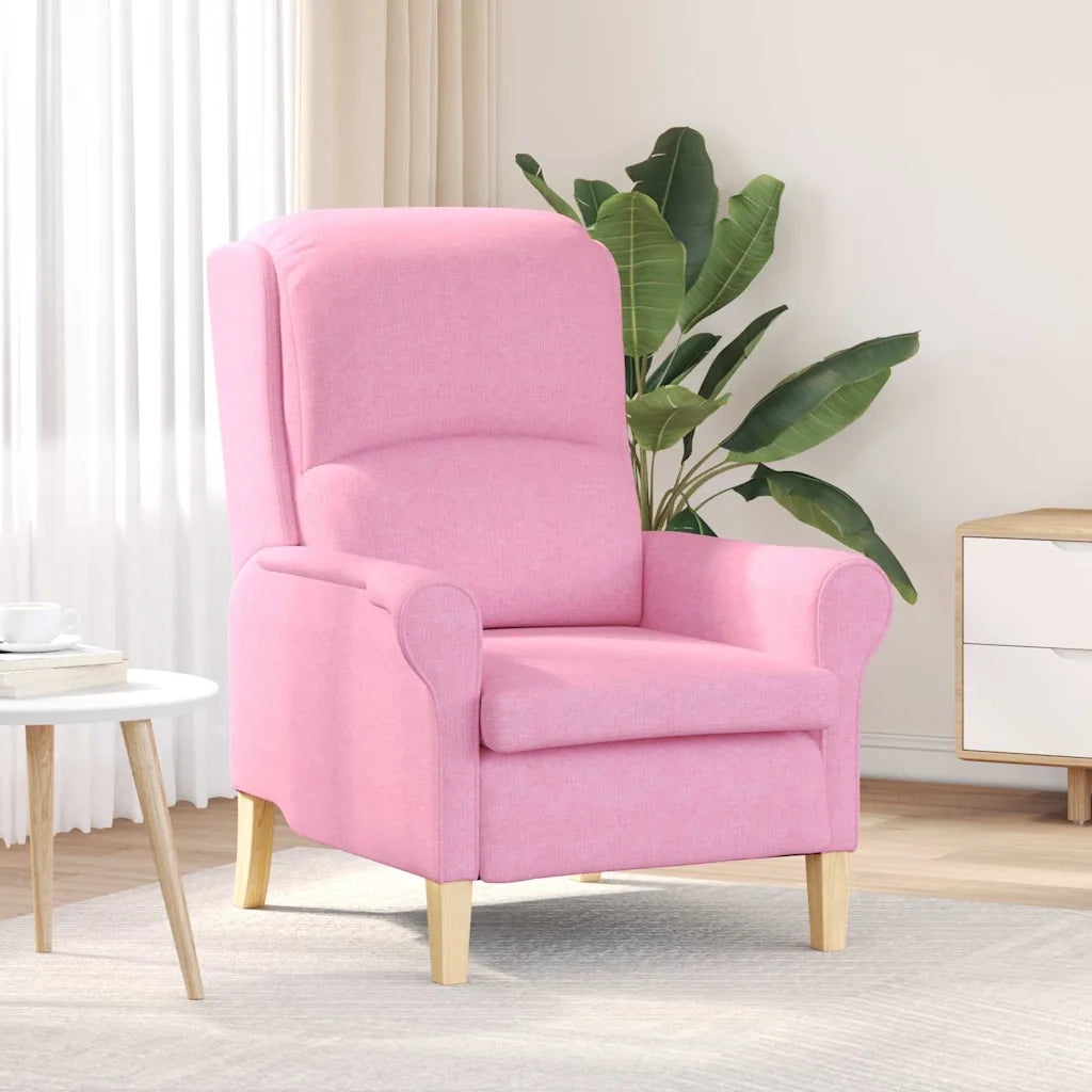 Poltrona | Sedia Relax Rosa Tessuto