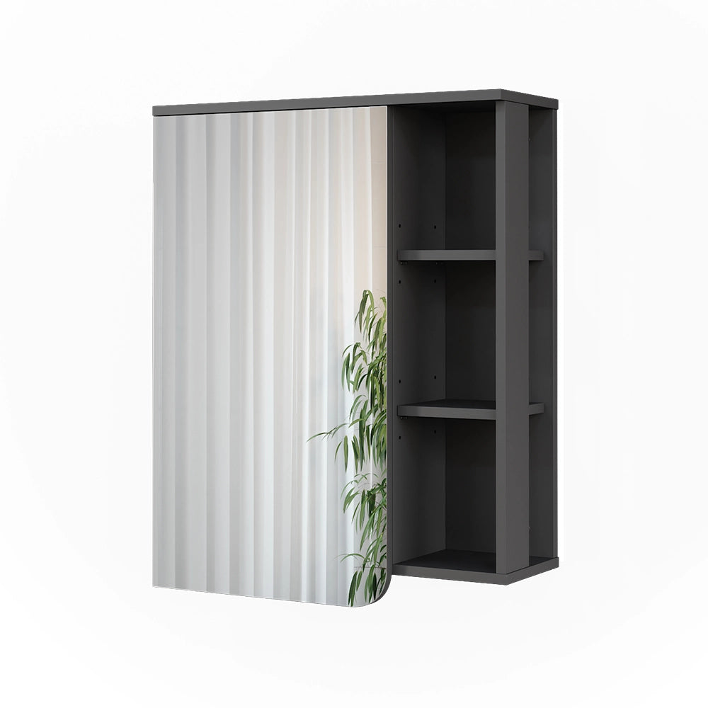 Vicco Mobile a specchio Antracite/bianco 60 x 75 cm