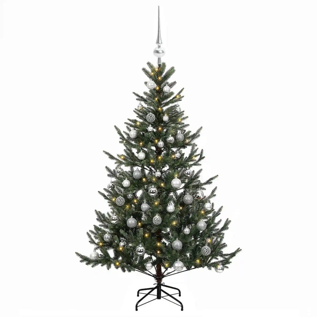 Albero di Natale artificiale con palline 150 cm 150 LED 3466166