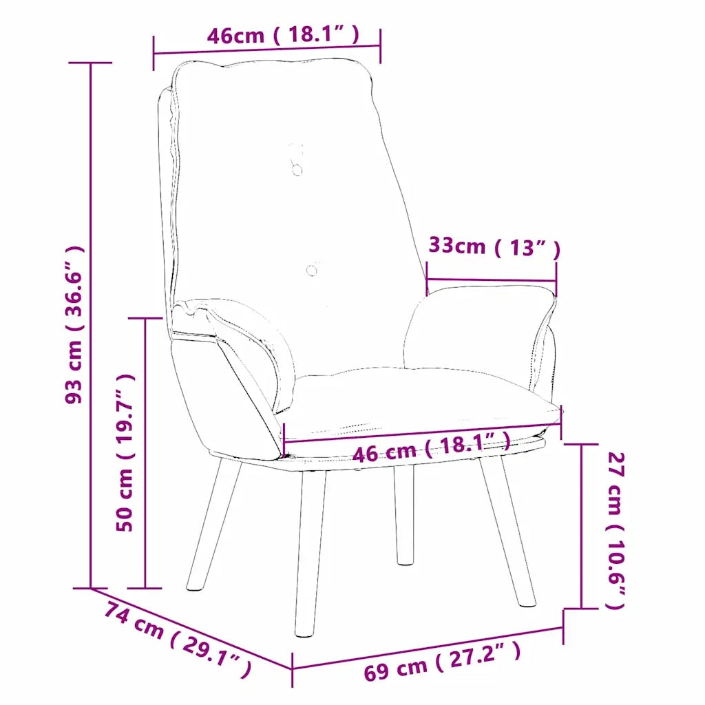 Poltrona-Divano Sedia-Poltroncina Grigio scuro 69 x 74 x 93 cm Tessuto e compensato 623476