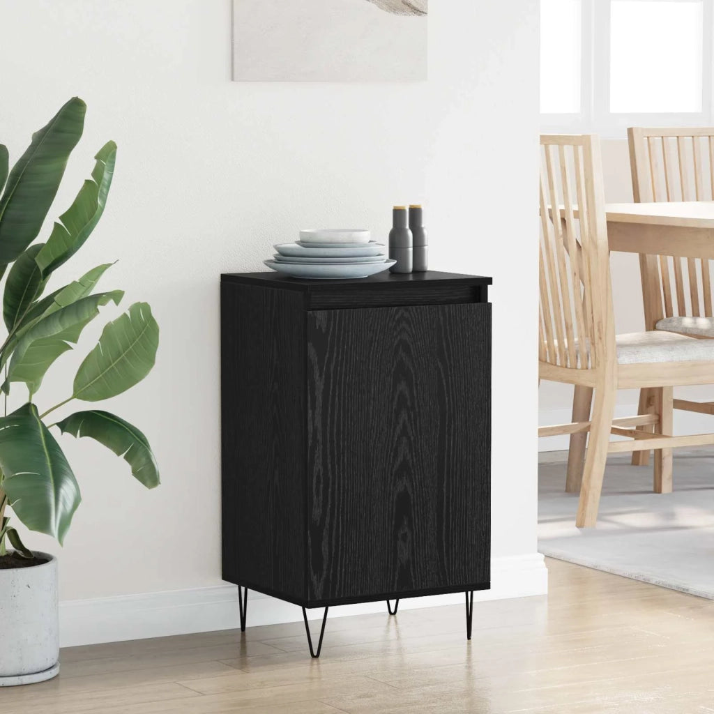 Credenza | Madia | Buffet da pranzo | Armadio da pranzo Rovere Nero 40 x 35 x 70 cm Legno multistrato