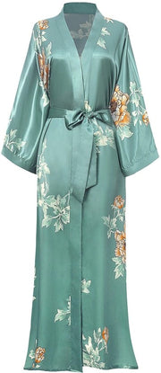 Kimono Maxi Dames Piuma Motivo Satin 135cm Lunga