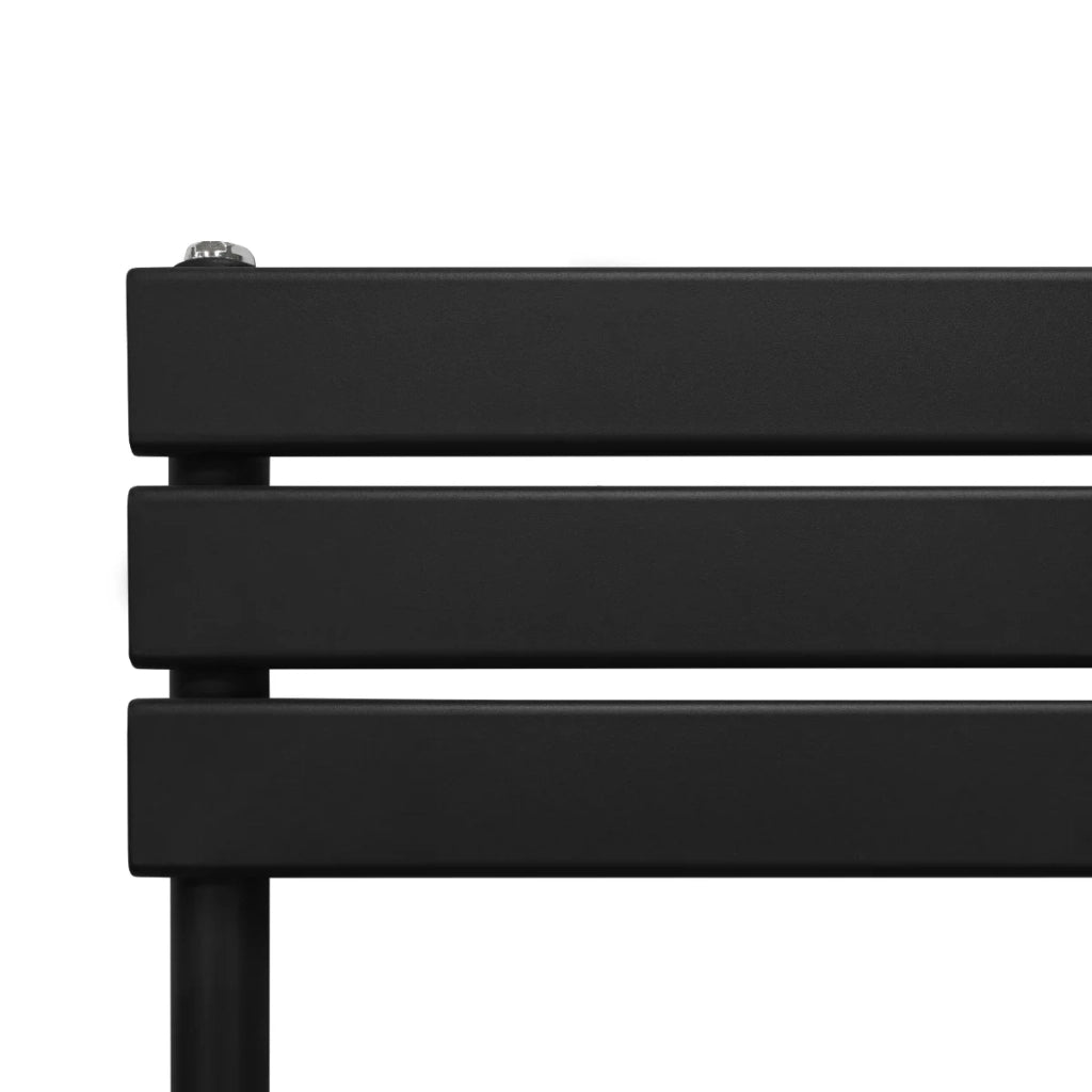 Radiatore per asciugamani design a pannello piatto 1200 x 450 mm per bagno ad incasso  Nero