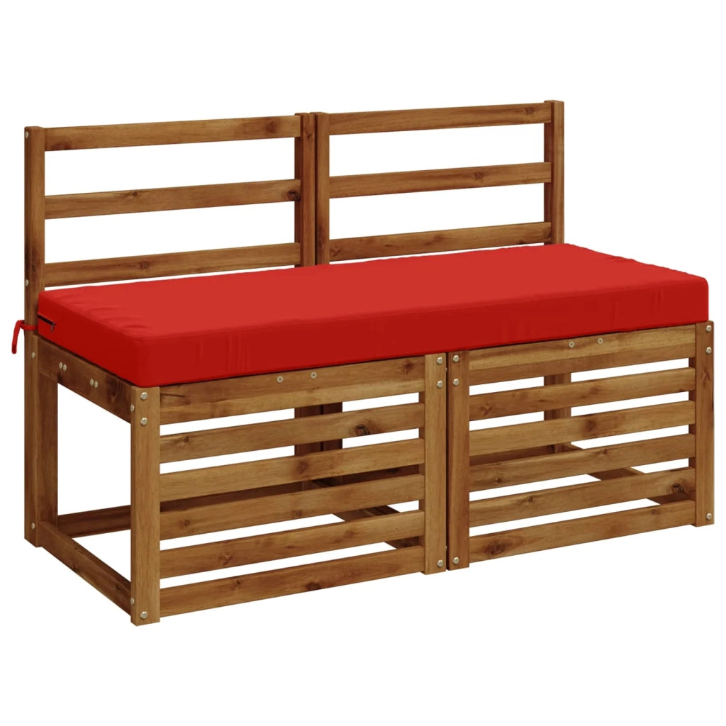 Cuscini per Panchina a 2 Pezzi SOEST 2 pz 100% Poliestere Rosso 950233