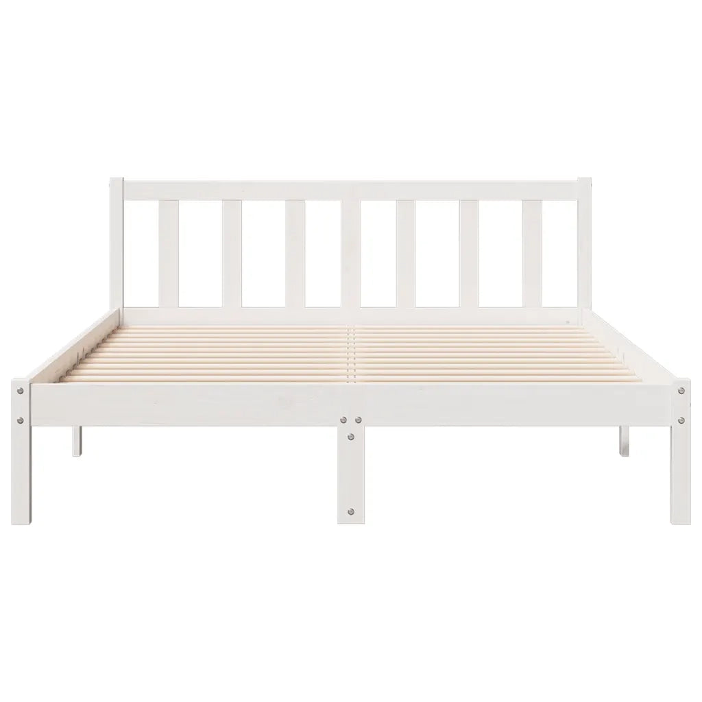 Letto Extra Lungo senza Materasso Bianco 180x200 cm in Pino 852435