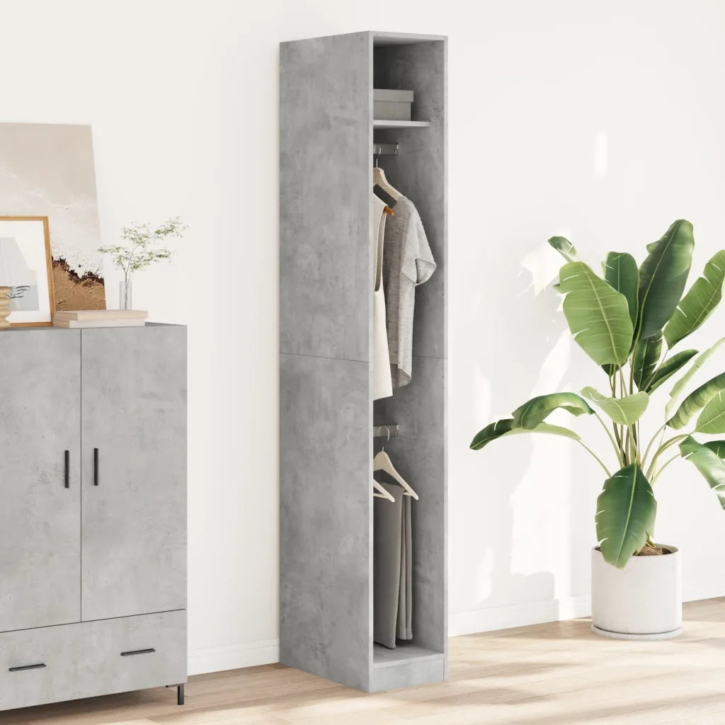 Armadio Grigio Cemento 30x50x200 cm in Legno Multistrato CFW6451289