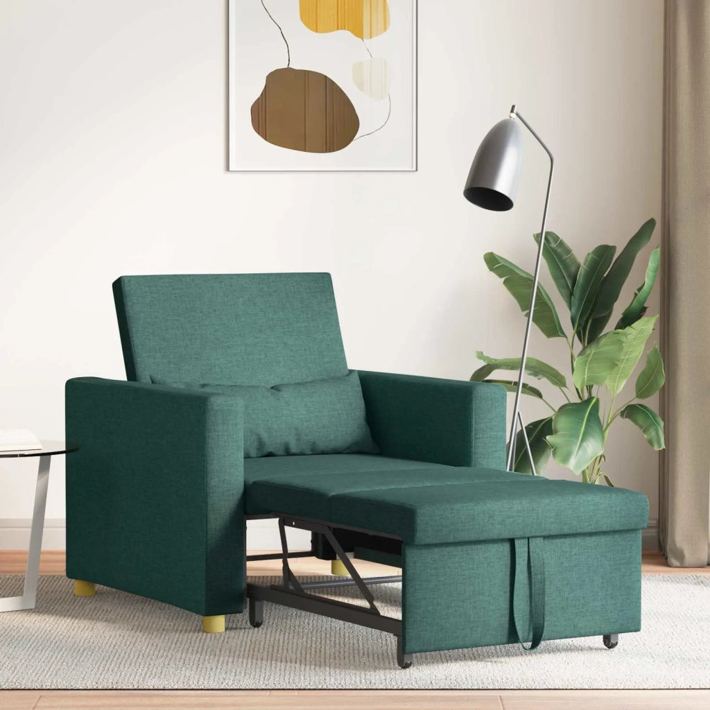 Divano letto estraibile singolo Verde scuro 90 x 165 x 87 cm 42002689